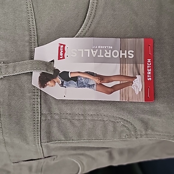 Levi's Shortalls Relaxed fit Stretch 16 Reg Light Green - Picture 2 of 7